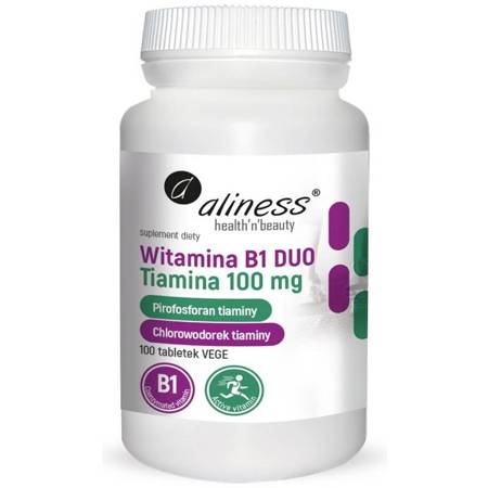 Aliness Witamina B1 DUO (Tiamina) 100 mg 100 tabletek vege