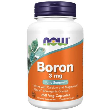 Now Foods Boron 3 mg 250 kapsułek
