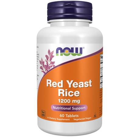 Now Foods Czerwony Ryż (Red Yeast Rice) 1200 mg 60 tabletek