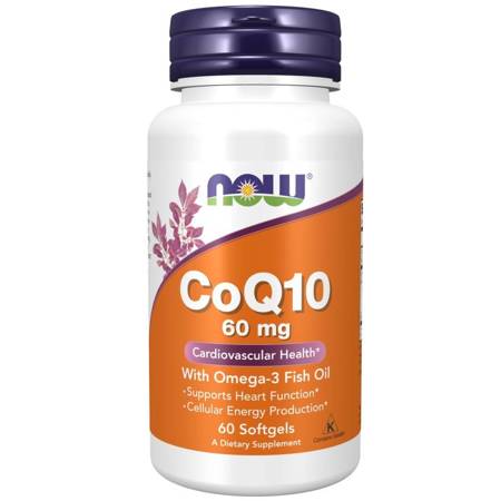 Now Foods Koenzym Q10 60 mg + Omega-3 60 kapsułek