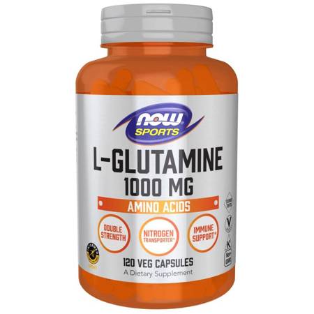 Now Foods L-Glutamina Double Strength 1000 mg 120 kapsułek