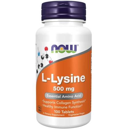 Now Foods L-Lizyna 500 mg 100 tabletek