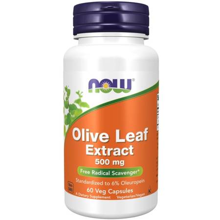 Now Foods Liść Oliwny (Olive Leaf) Extract  500 mg 60 kapsułek