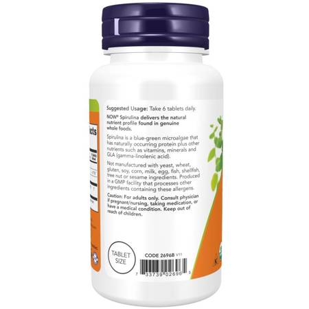 Now Foods Spirulina 500 mg 200 tabletek