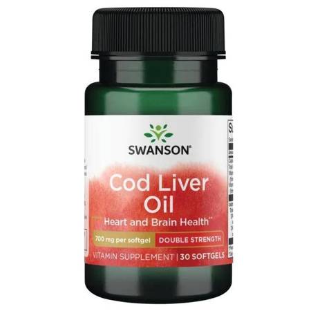 Swanson Olej z wątroby Dorsza (Cod Liver Oil) 700 mg 30 kapsułek