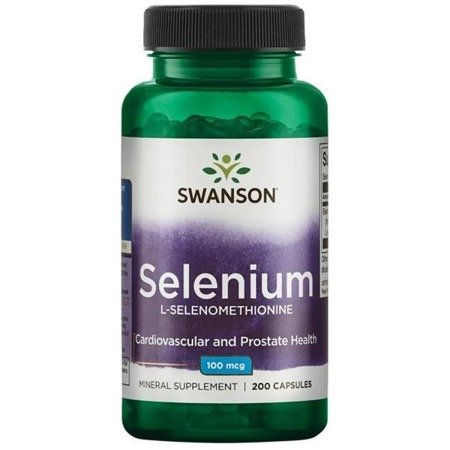 Swanson Selenium L-selenometionina 100 mcg 200 kapsułek